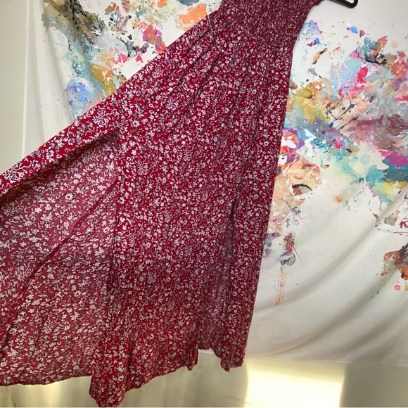 Off Shoulder Ditsy Floral M-Split Dress - Picture 3 of 8